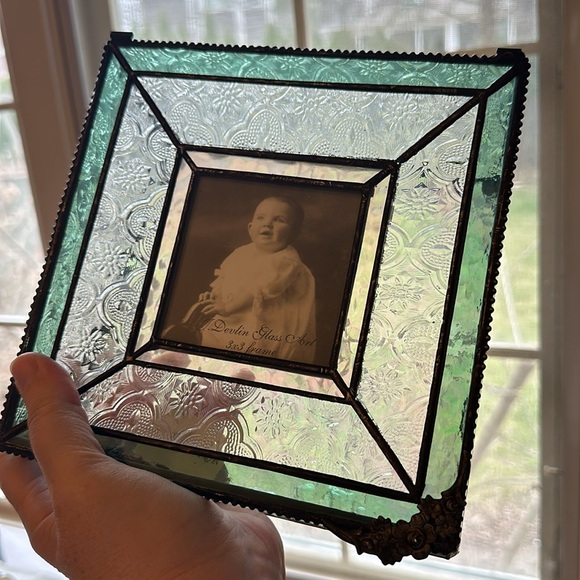 NWT J. Devlin glass art keepsake, jewel box from Von Maur, leaded stained glass - Picture 7 of 11